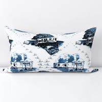 Trailer Trash Toile - Blue