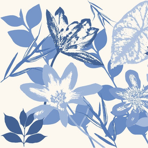 Blue Graphic Flora
