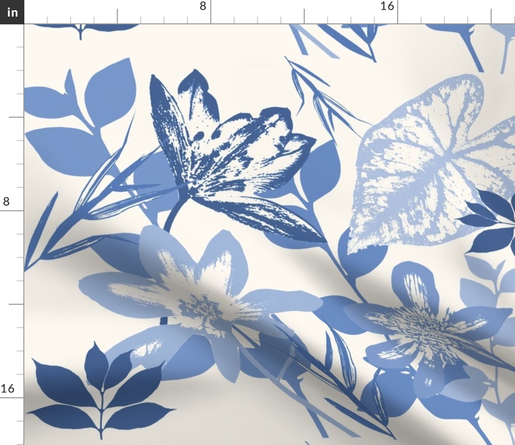 Blue Graphic Flora