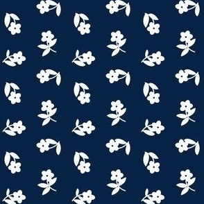 navy and white farmhouse floral