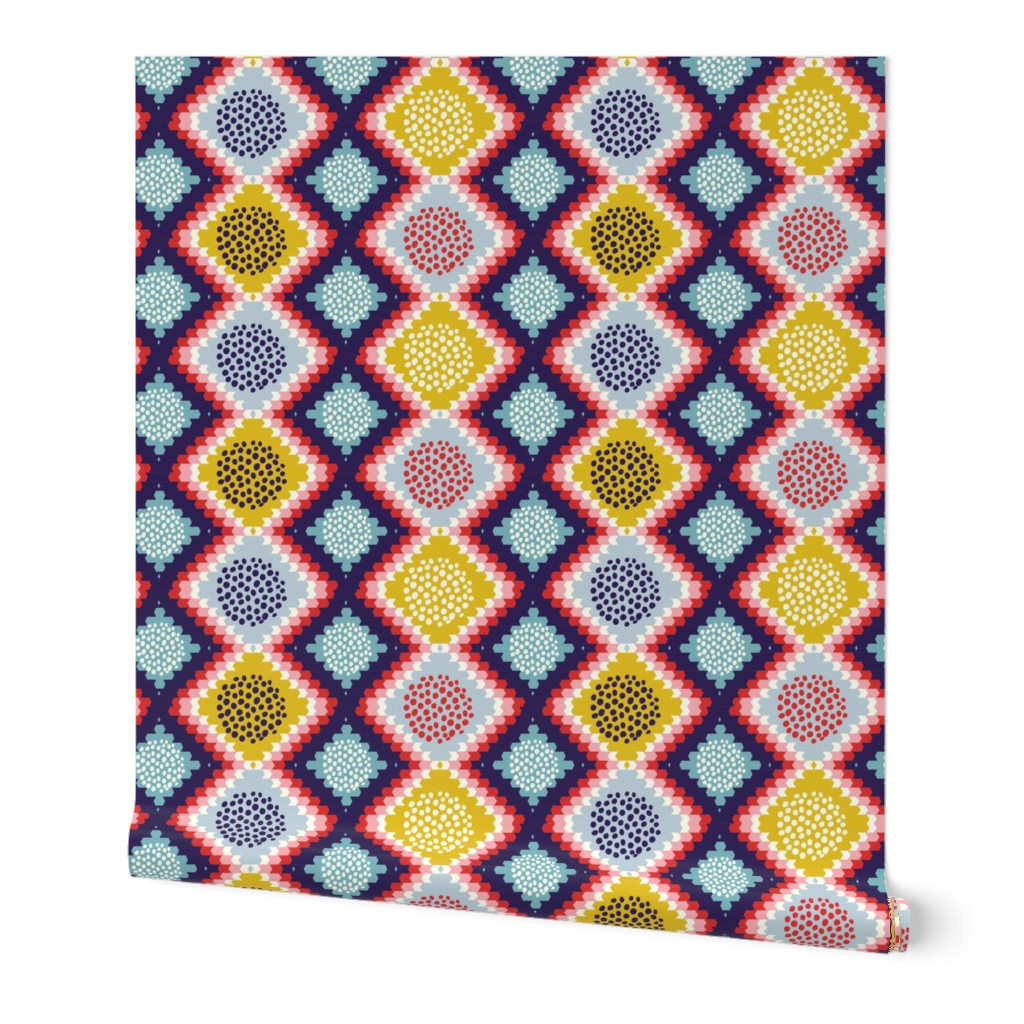 Native geometric pattern - with yellow