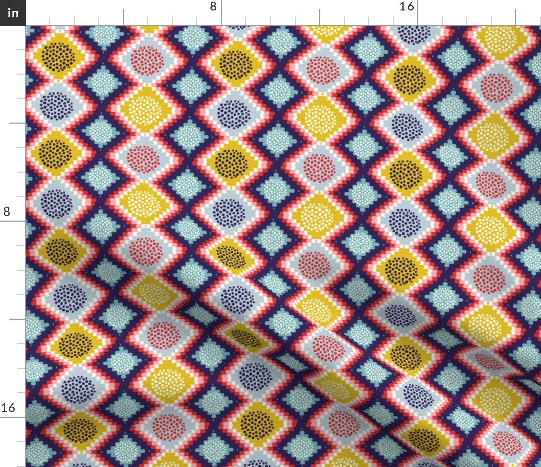Native geometric pattern - with yellow