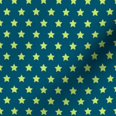 Green Stars on Navy- Small