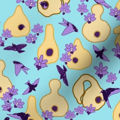 Purple_Martins_and_Gourds