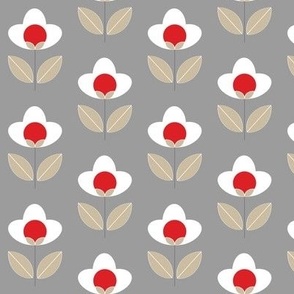 Tulip Grey and red