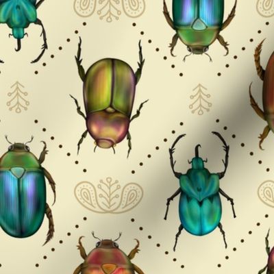 Beetle Bling - Bronze & Jade