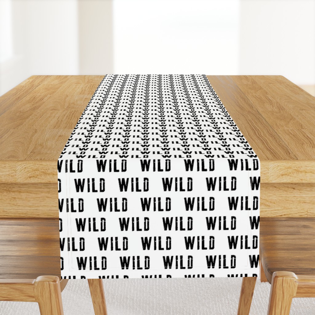 WILD || monochrome typography black and white