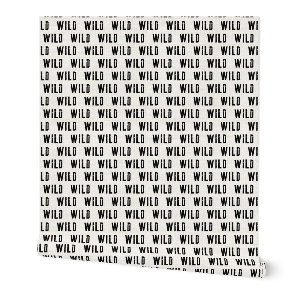 WILD || monochrome typography black and white