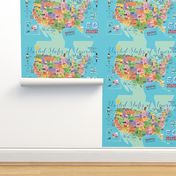 USA Map Wall Hanging