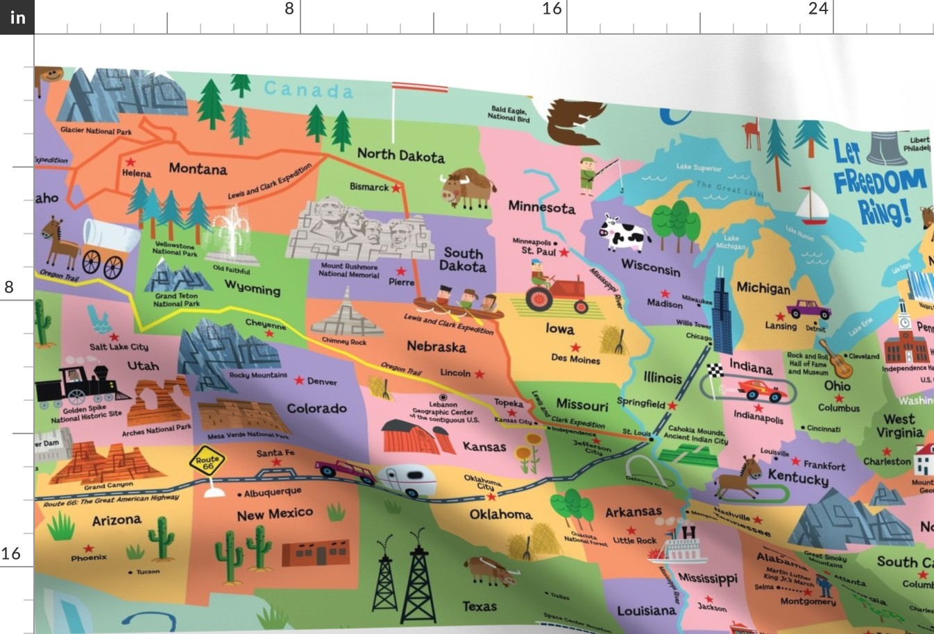 USA Map Wall Hanging