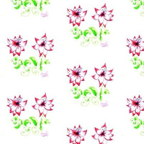  Pink and White Decorative Flowers by Georgie Watts