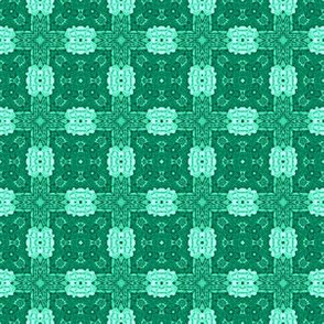 Patchwork in Aqua: Fancy Squares