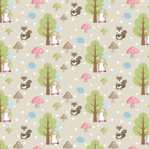 Woodland Friends - Pink