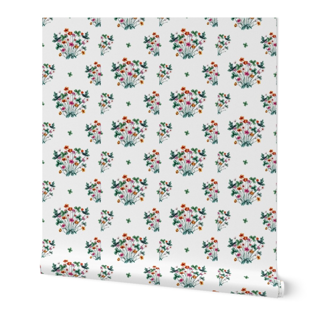 Meadow Floral on White