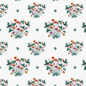Meadow Floral on White