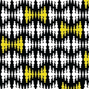 Frequency in Black, White, and Lemon Lime | 24" Repeat