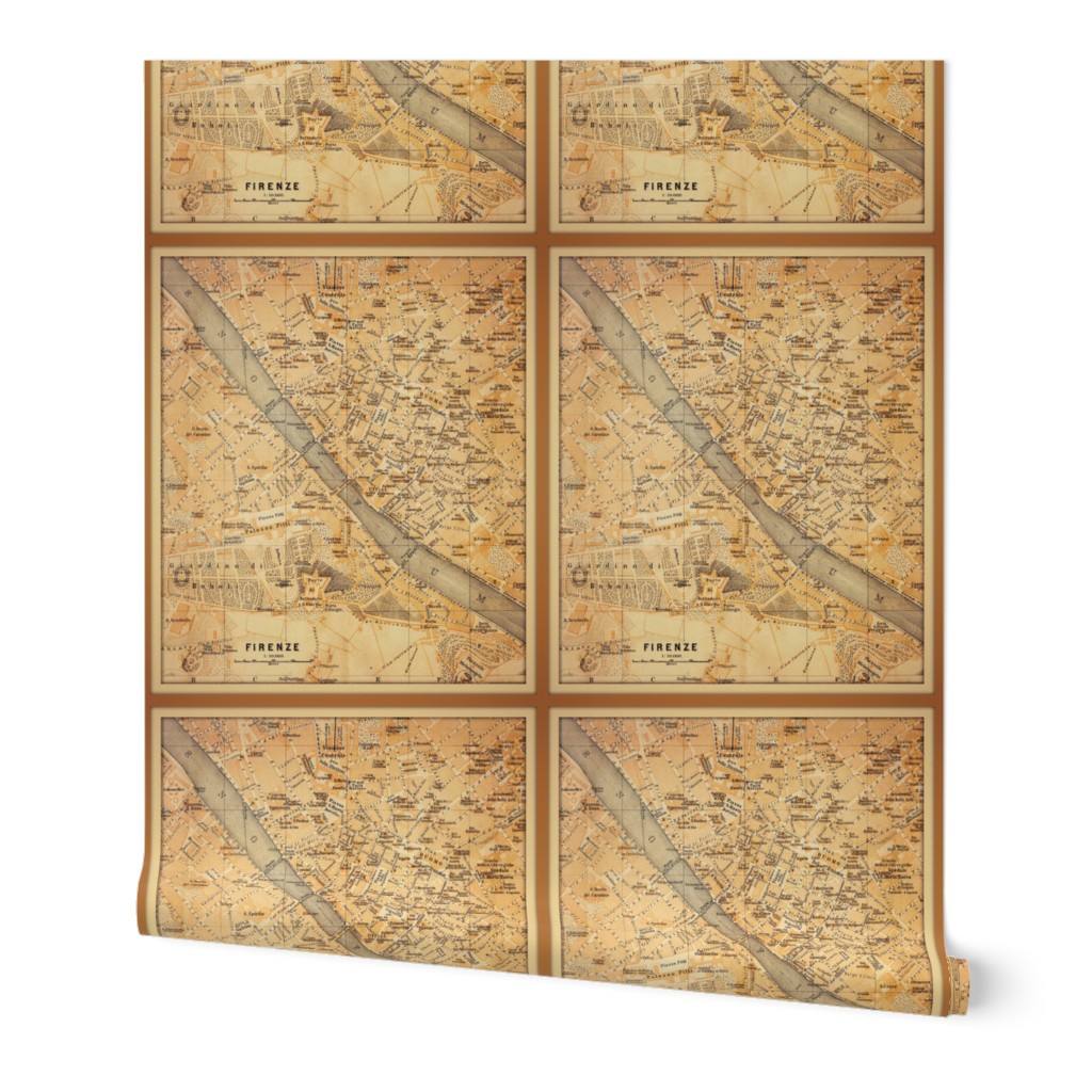 Florence vintage map, small (FQ)