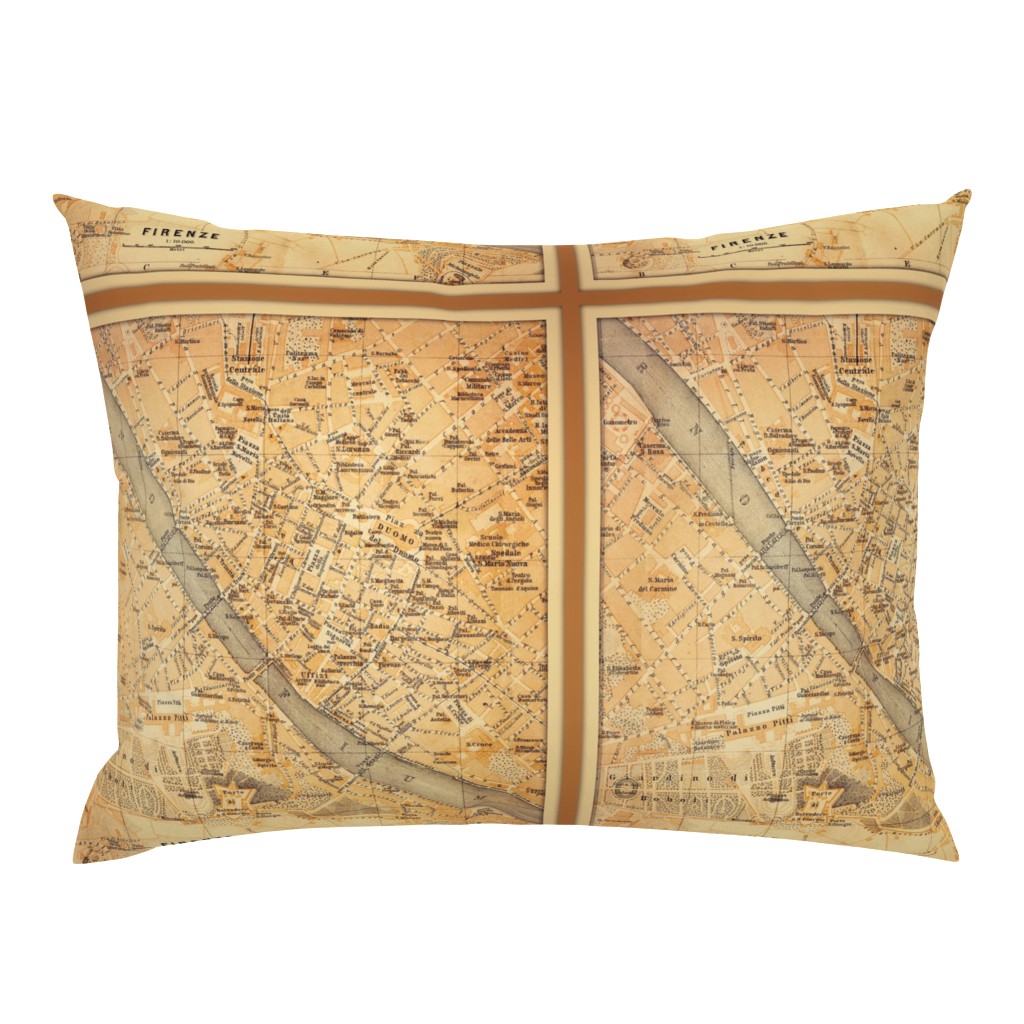 Florence vintage map, small (FQ)