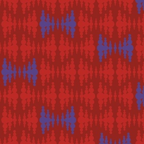 Frequency in Poppy Red, Grape, and Dark Red | 24" Repeat