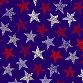 Abstract stars (small) multi-direction purple background