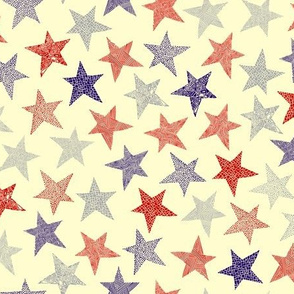 Abstract stars multi-direction cream background