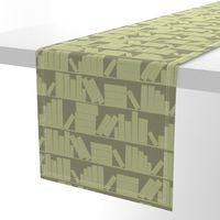 library book shelves khaki olive green 