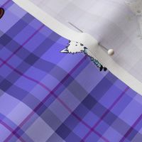 Westies on Purple Plaid