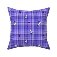 Westies on Purple Plaid