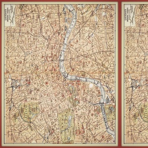 London center vintage map, small (FQ)