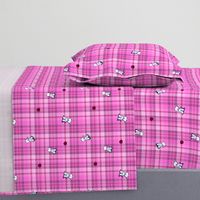 Westies on Pink Plaid 