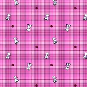 Westies on Pink Plaid 