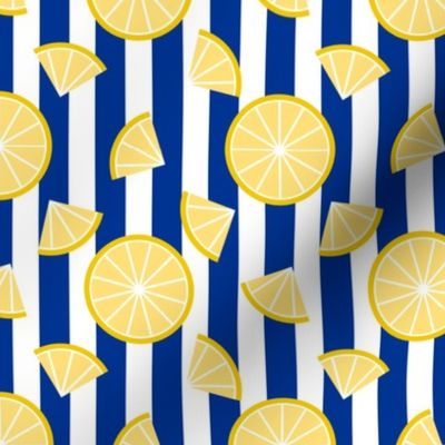 Lemons on Stripes - Navy Stripe