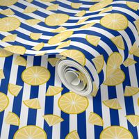 Lemons on Stripes - Navy Stripe