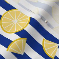 Lemons on Stripes - Navy Stripe