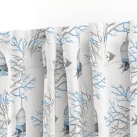Bare Branches Birdcage Blue Gray-ch