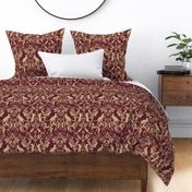 cat damask burgundy