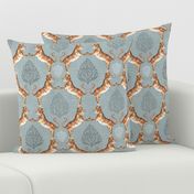 Big Cat Damask (in Silver) MED / tiger