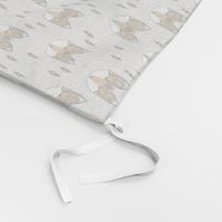 fox // grey and rust geometric fox head kid baby boy nursery kids