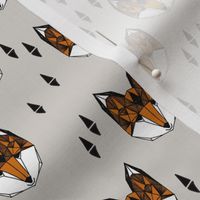 fox // grey and rust geometric fox head kid baby boy nursery kids