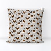 fox // grey and rust geometric fox head kid baby boy nursery kids