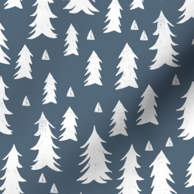 trees // blue boys baby boy nursery sweet trees forest fir tree