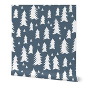 trees // blue boys baby boy nursery sweet trees forest fir tree