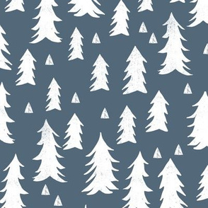 trees // blue boys baby boy nursery sweet trees forest fir tree