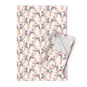 floral deer // deer with flowers antlers antler floral antler girls spring pink flowers