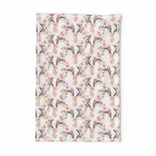 floral deer // deer with flowers antlers antler floral antler girls spring pink flowers