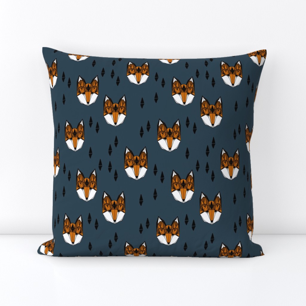 fox head // geometric fox head kids nursery baby boy nursery