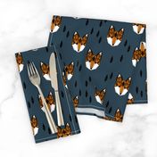 fox head // geometric fox head kids nursery baby boy nursery