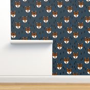 fox head // geometric fox head kids nursery baby boy nursery