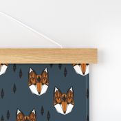 fox head // geometric fox head kids nursery baby boy nursery