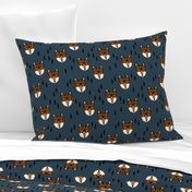 fox head // geometric fox head kids nursery baby boy nursery